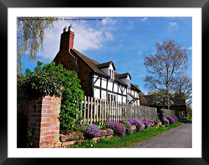  Delightful Cottage in Springtime. Framed Mounted Print by Jason Williams