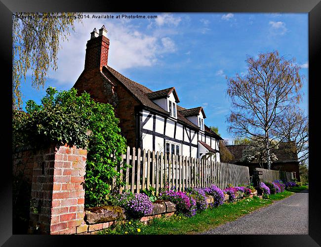  Delightful Cottage in Springtime. Framed Print by Jason Williams