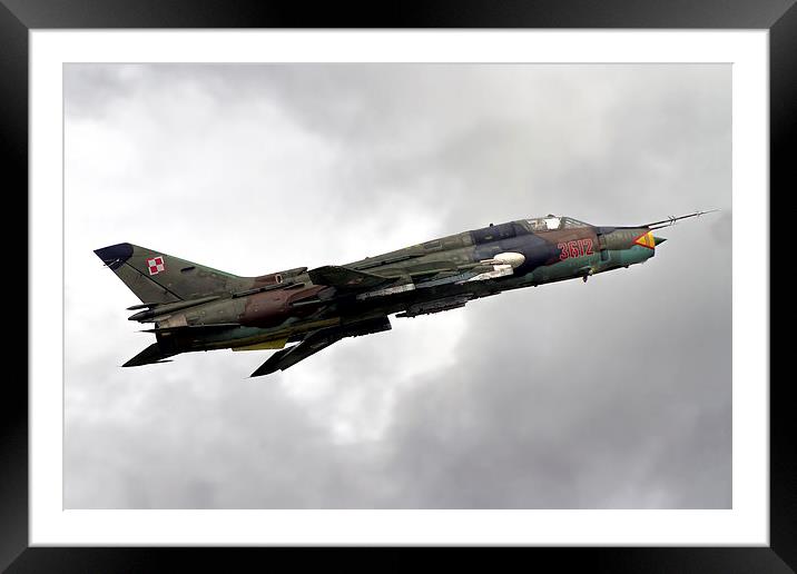   Su-22 Polish airforce Framed Mounted Print by chris albutt