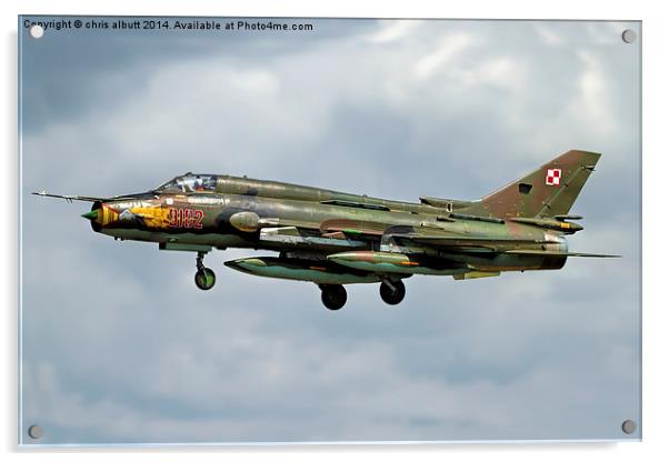 Su-22's of the Polish airforce Acrylic by chris albutt