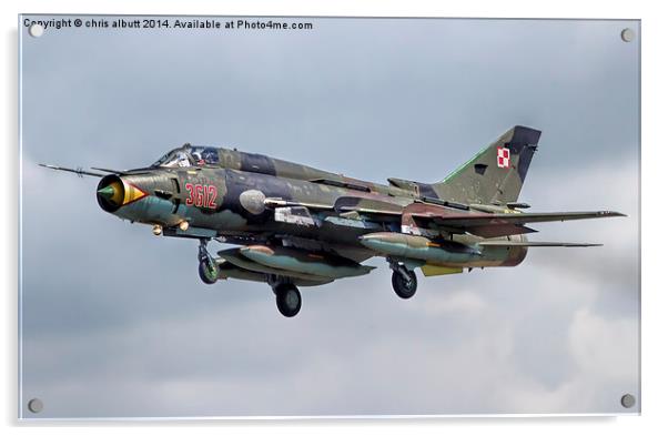  Su-22 Polish airforce Acrylic by chris albutt
