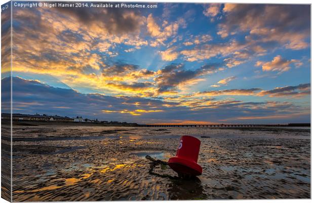 Ryde Sands Red 6 Canvas Print by Wight Landscapes
