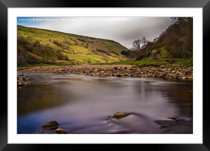  The River Swale at Muker Framed Mounted Print by Sandi-Cockayne ADPS