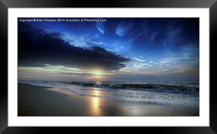Gore Point Sunset Framed Mounted Print by Alan Simpson
