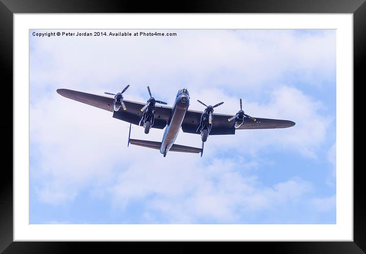  Avro Lancaster Bomber Framed Mounted Print by Peter Jordan