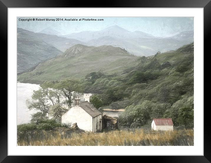  Loch Lomond cottage Framed Mounted Print by Robert Murray