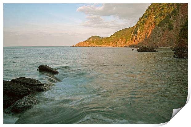 Woody Bay at High Tide  Print by graham young