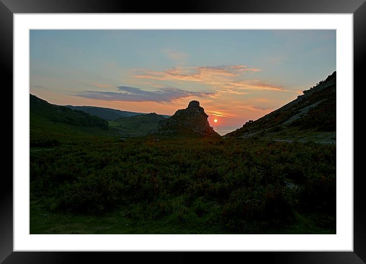 Sunset at The Valley of Rocks  Framed Mounted Print by graham young