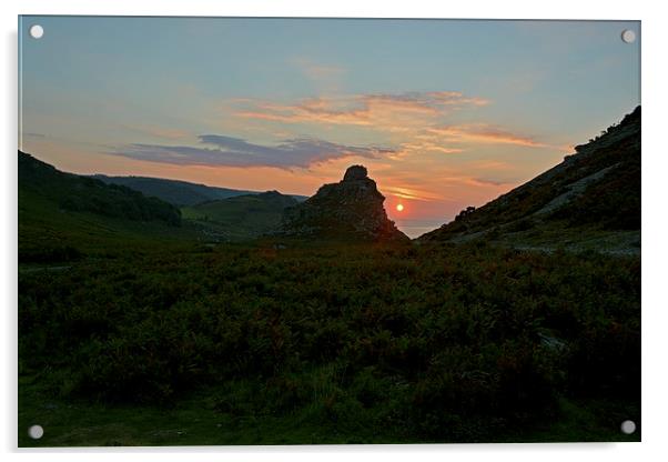 Sunset at The Valley of Rocks  Acrylic by graham young