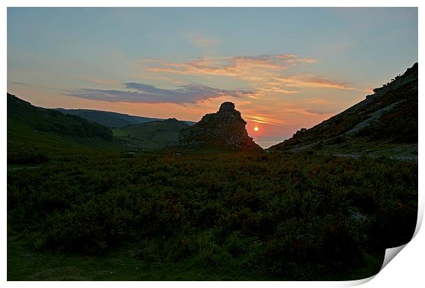 Sunset at The Valley of Rocks  Print by graham young