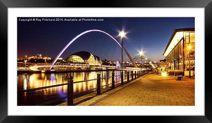  Newcastle Quayside Framed Mounted Print by Ray Pritchard