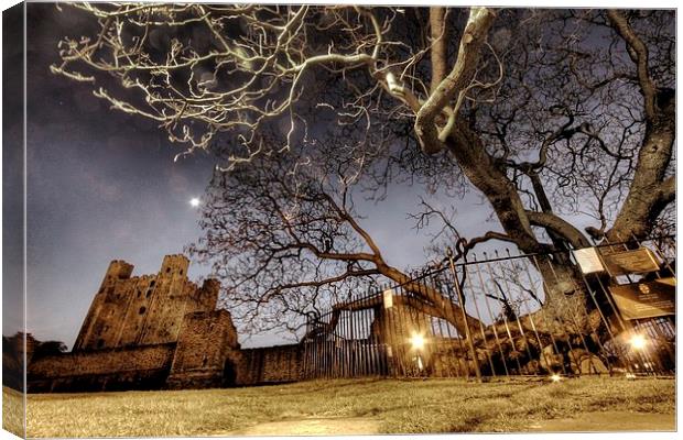  Rochester Castle at Night Canvas Print by Alexander Roscow