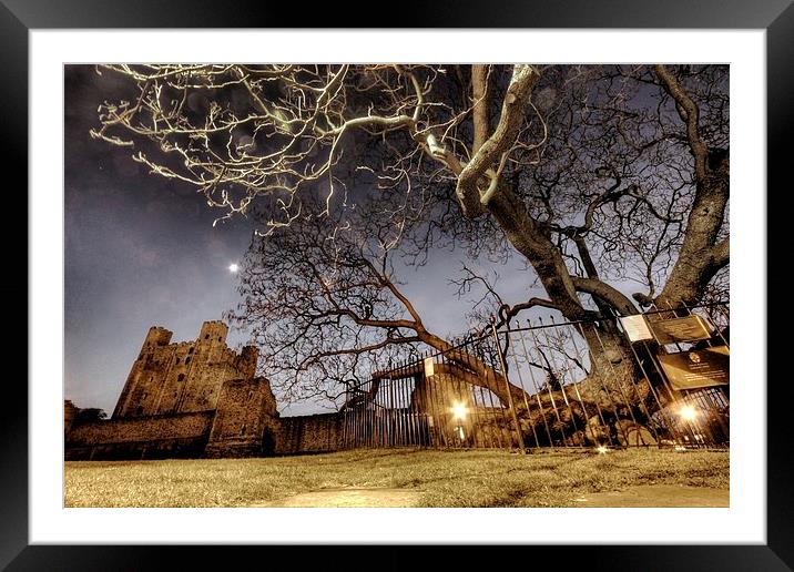  Rochester Castle at Night Framed Mounted Print by Alexander Roscow