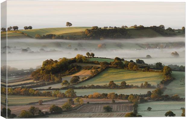  A view from the Mendip Canvas Print by Bob Small