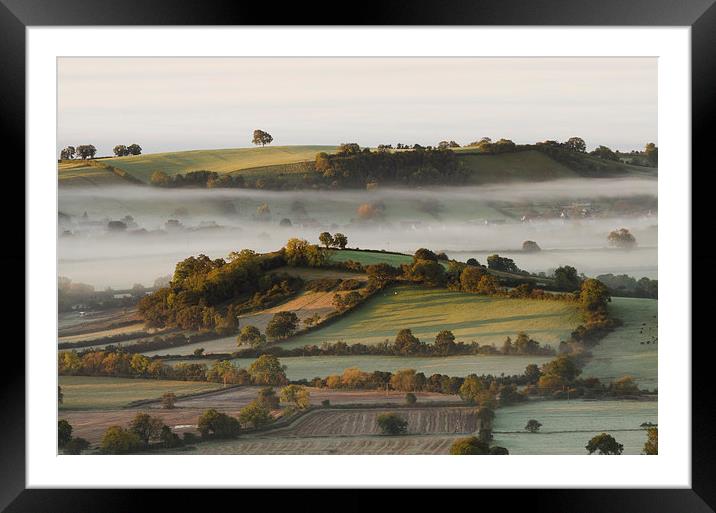  A view from the Mendip Framed Mounted Print by Bob Small