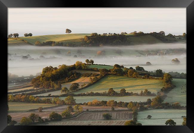  A view from the Mendip Framed Print by Bob Small