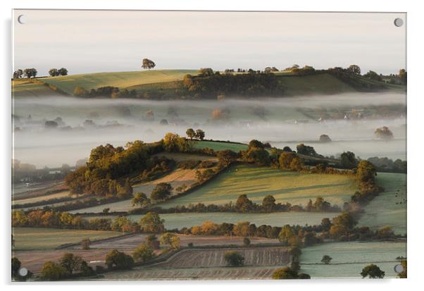  A view from the Mendip Acrylic by Bob Small
