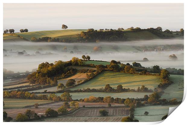  A view from the Mendip Print by Bob Small