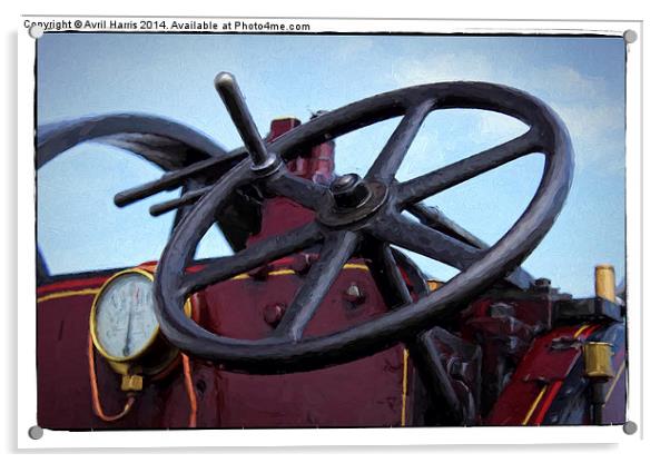 Traction engine close up collection 3 Acrylic by Avril Harris