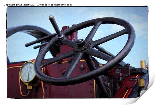 Traction engine close up collection 3 Print by Avril Harris