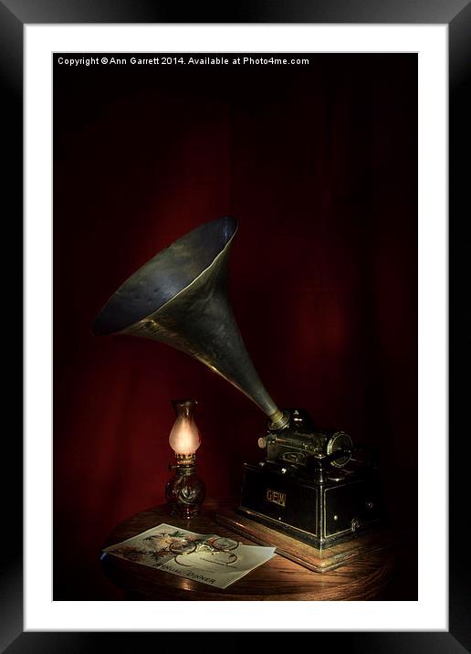The Phonograph 2 Framed Mounted Print by Ann Garrett