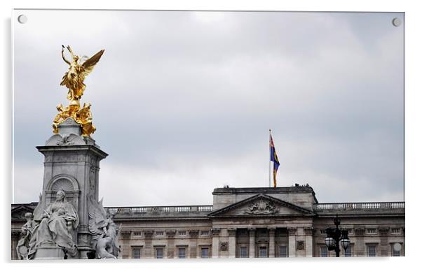  Buckingham Palace and Victoria memorial Acrylic by Simon Hackett