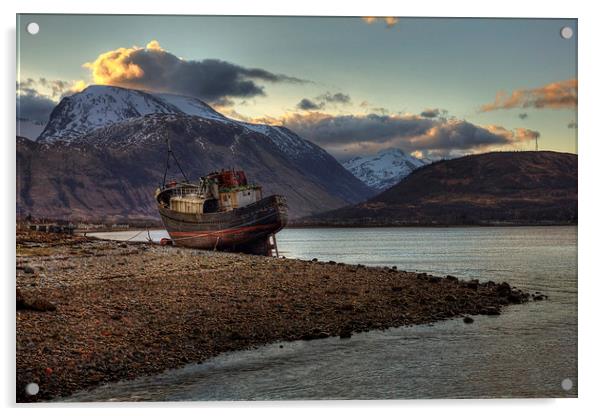 Ben Nevis at Dawn Scotland Acrylic by Derek Beattie
