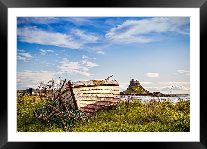  Holy Island Fishing Boat Framed Mounted Print by Kevin Tate