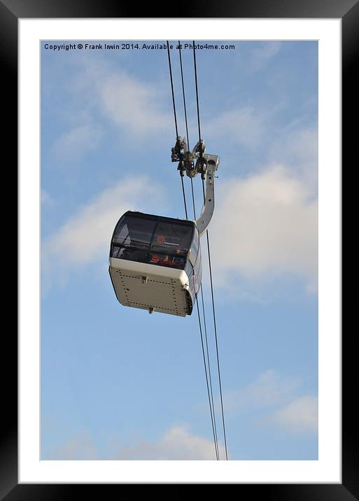 A Cable car crosses the Rhine at Koblenz Framed Mounted Print by Frank Irwin
