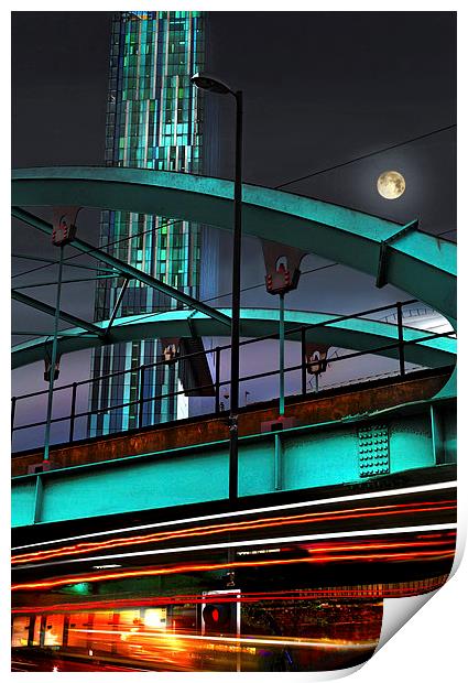  Hilton Beetham Tower, Deansgate, Manchester, UK  Print by Mal Bray