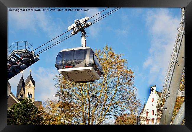  A pod from a cable car at the base station Framed Print by Frank Irwin