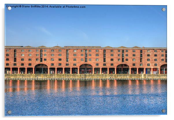  Royal Albert Docks, Liverpool Acrylic by Diane Griffiths