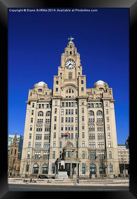  The Liver Building Framed Print by Diane Griffiths