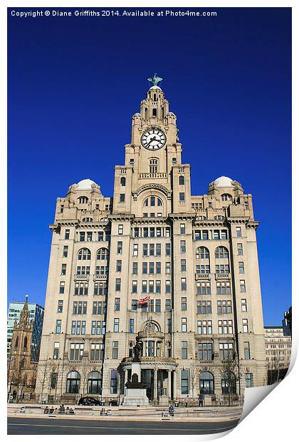  The Liver Building Print by Diane Griffiths