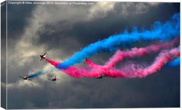 Red Arrows  Canvas Print by Mike Jennings