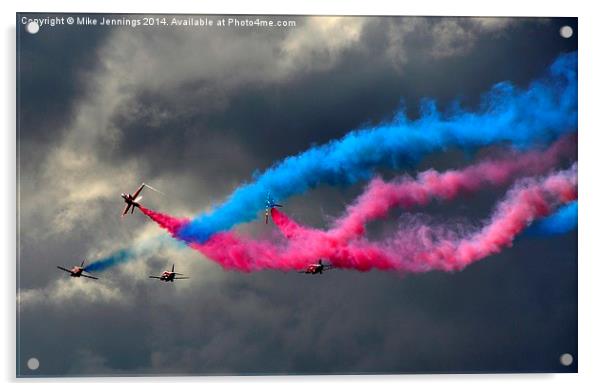 Red Arrows  Acrylic by Mike Jennings