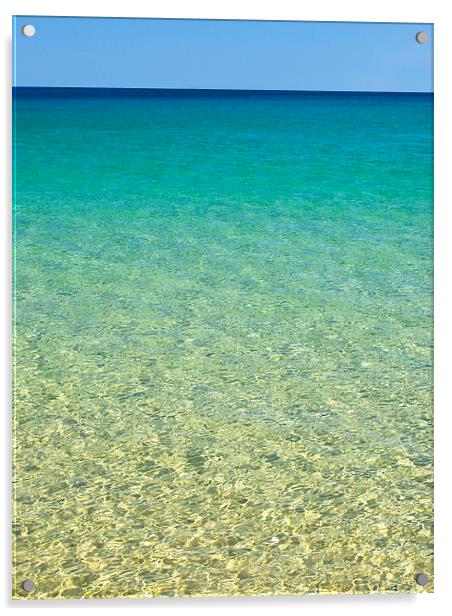 Aegean sea Acrylic by Victor Burnside