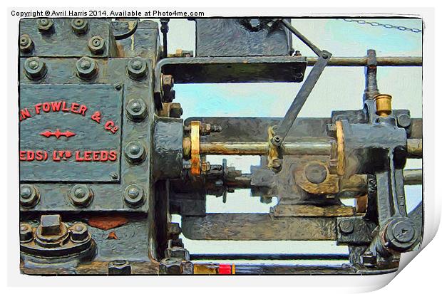 Traction engine close up collection 4 Print by Avril Harris