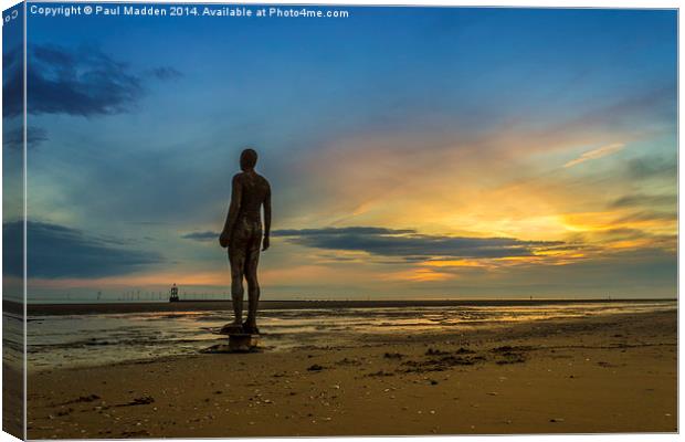 The Iron Men Of Crosby Canvas Print by Paul Madden