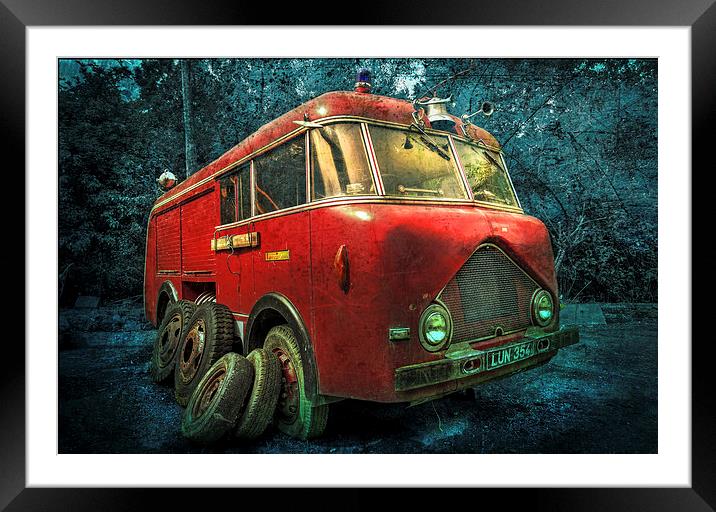  Retired Fire Engine Framed Mounted Print by Mal Bray