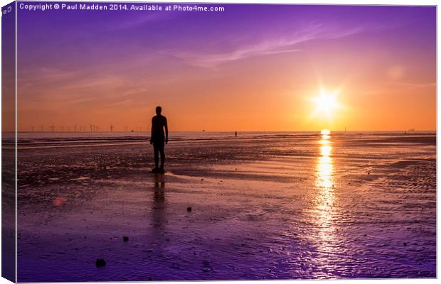 Tranquillity at Crosby Beach Canvas Print by Paul Madden