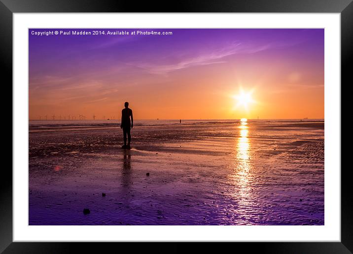 Tranquillity at Crosby Beach Framed Mounted Print by Paul Madden