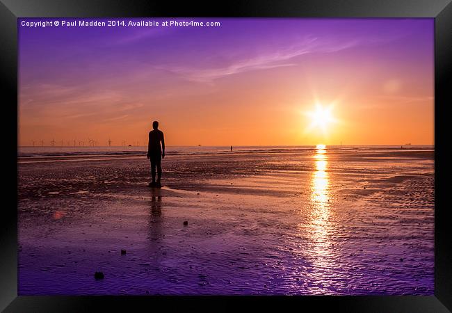 Tranquillity at Crosby Beach Framed Print by Paul Madden
