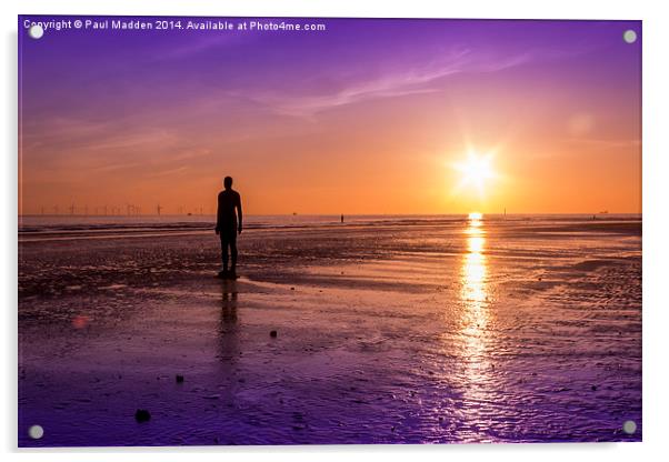 Tranquillity at Crosby Beach Acrylic by Paul Madden