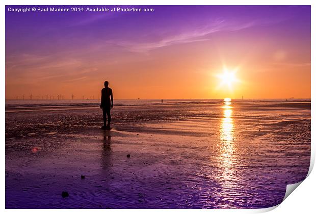 Tranquillity at Crosby Beach Print by Paul Madden