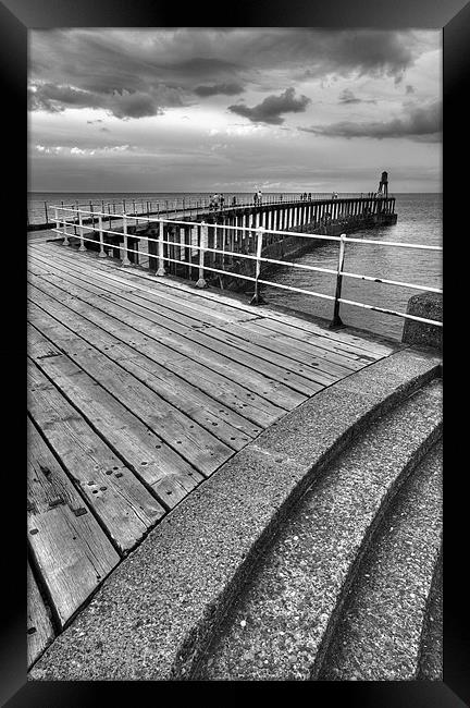 Whitby Pier, North Yorkshire Framed Print by Martin Williams