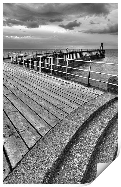 Whitby Pier, North Yorkshire Print by Martin Williams