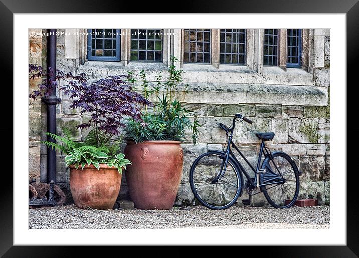 Pots and Bicycle Framed Mounted Print by Paul Stevens