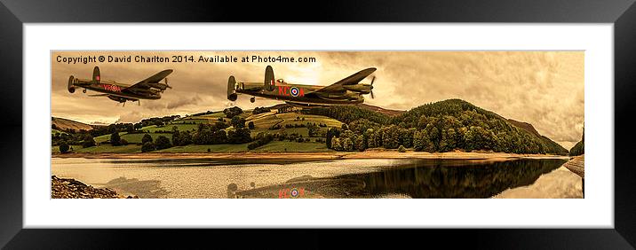   Lancaster Bombers,Reservoir Run Framed Mounted Print by David Charlton