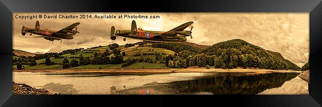   Lancaster Bombers,Reservoir Run Framed Print by David Charlton